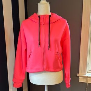 Zara Hot Pink full zip Hoodie size S
